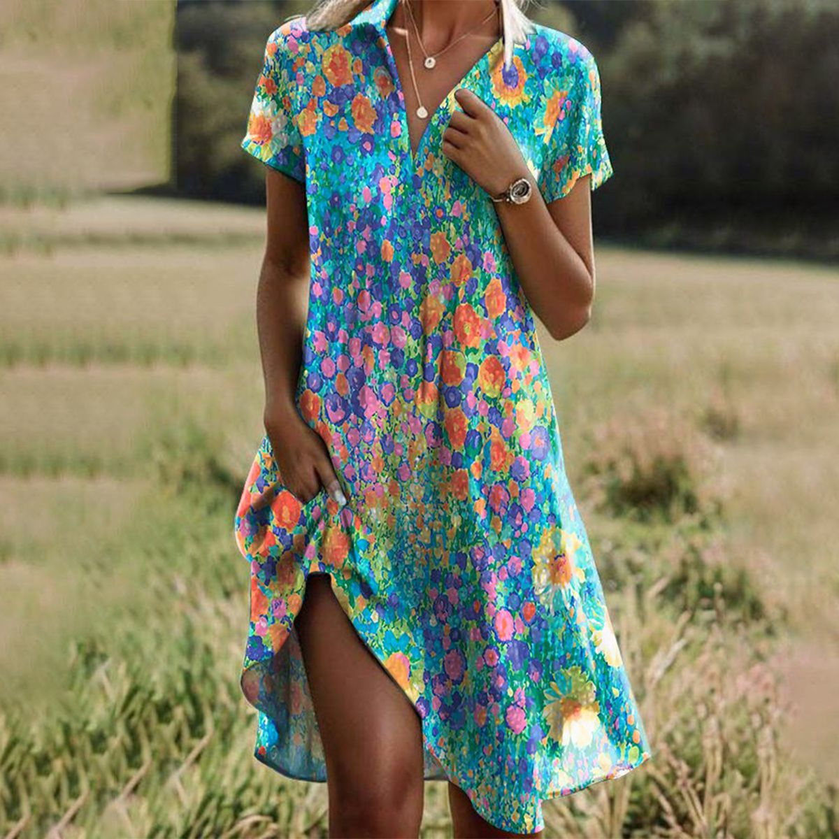 Sabine™ – Stilvolles und Bequemes Sommerkleid