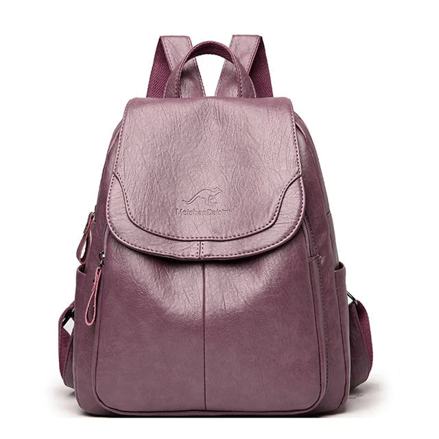 Eda | Leder-Rucksack mit Diebstahlschutz