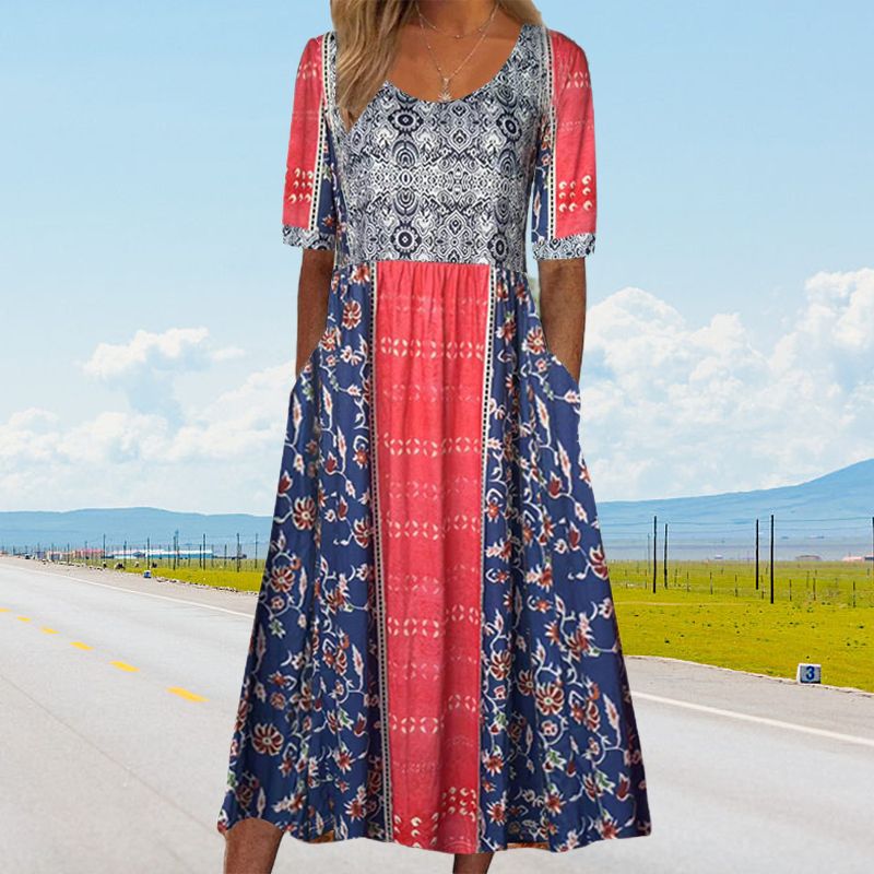 Sandra™ – Stilvolles Boho-Kleid mit Print für Damen