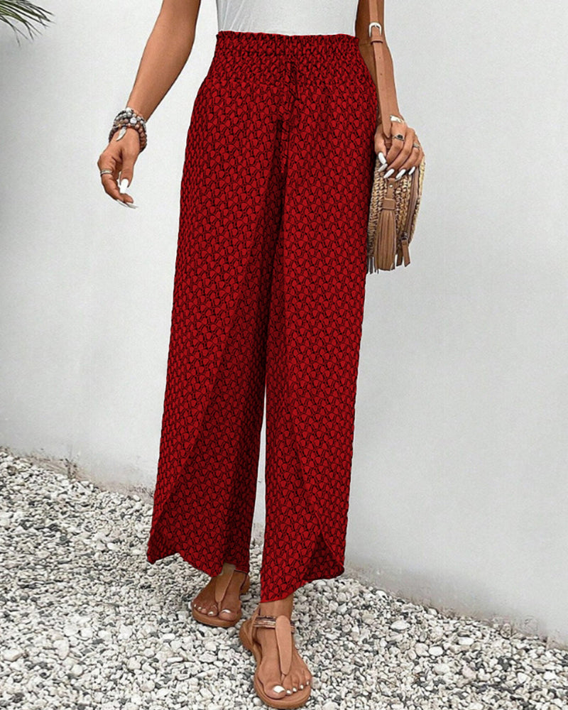 Sommerfeld | Lisette Weitbeinige Hose mit Geometrischem Muster