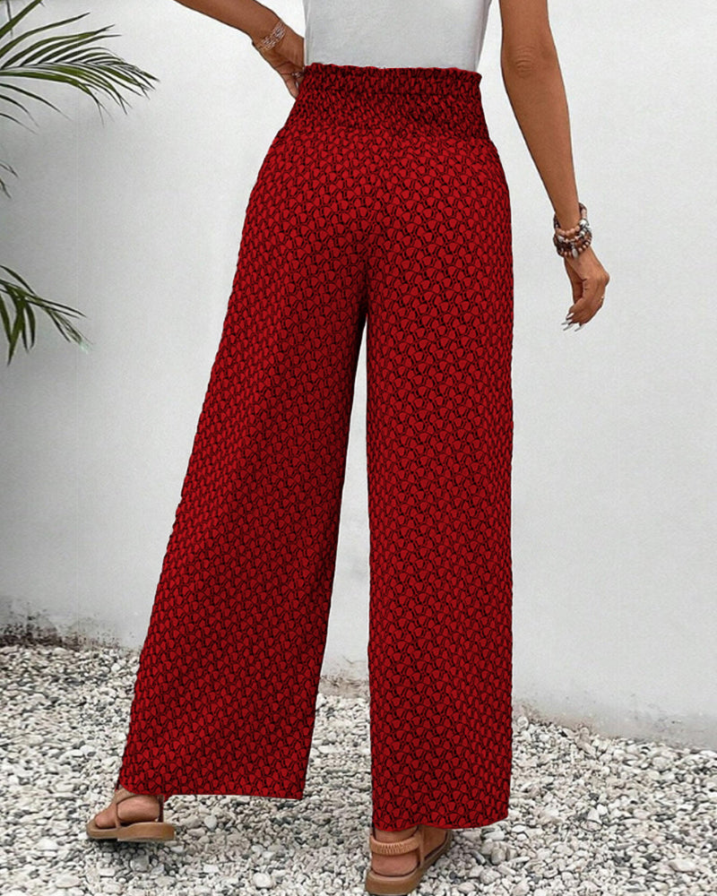 Sommerfeld | Lisette Weitbeinige Hose mit Geometrischem Muster