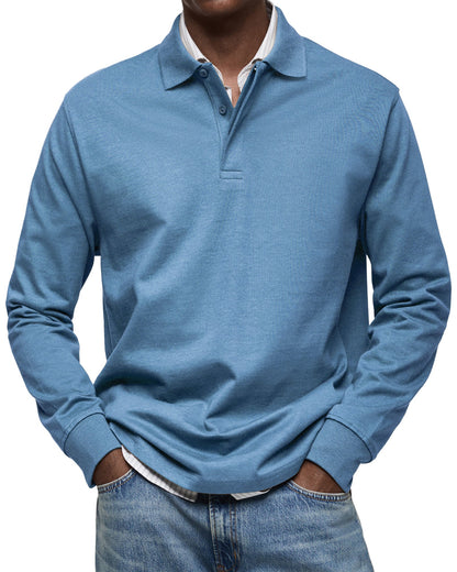 Herren Langarm-Poloshirt
