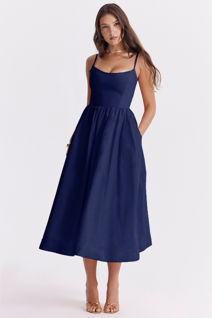ESTELLE | Elegantes Midi-Kleid mit Korsett für den Sommer