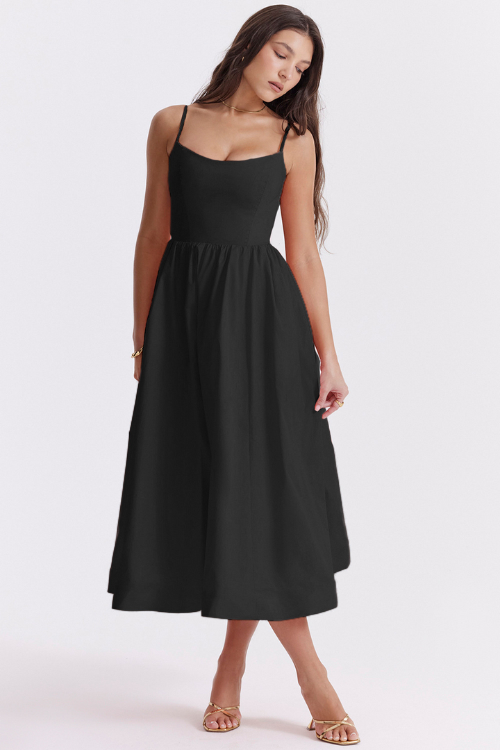 ESTELLE | Elegantes Midi-Kleid mit Korsett für den Sommer