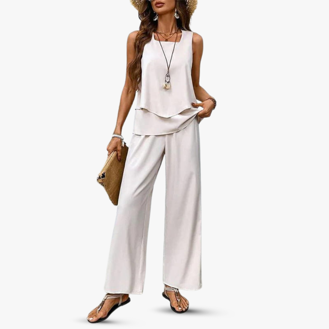 Amara™ – Exklusives Zweiteiliges Set mit Ärmellosem Oberteil und Hose