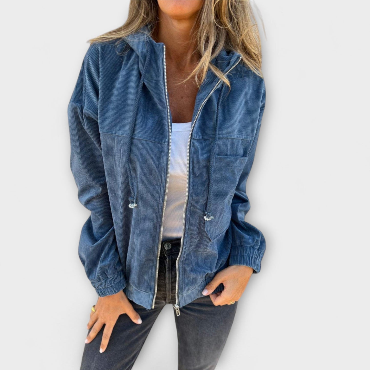 Sommerfeld™ | Ella – Cord-Hoodie mit Reißverschluss