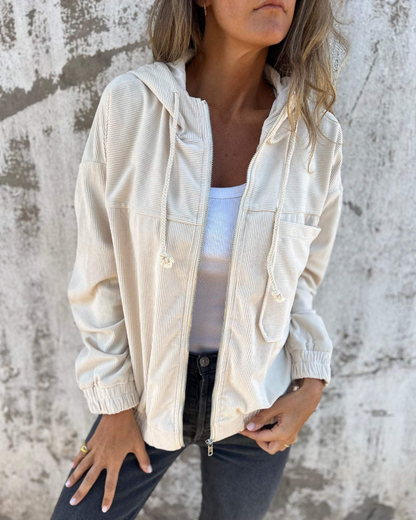 Sommerfeld | Kapuzen-Cordjacke mit Reißverschluss