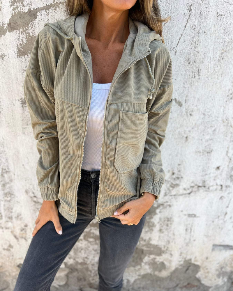Sommerfeld | Kapuzen-Cordjacke mit Reißverschluss