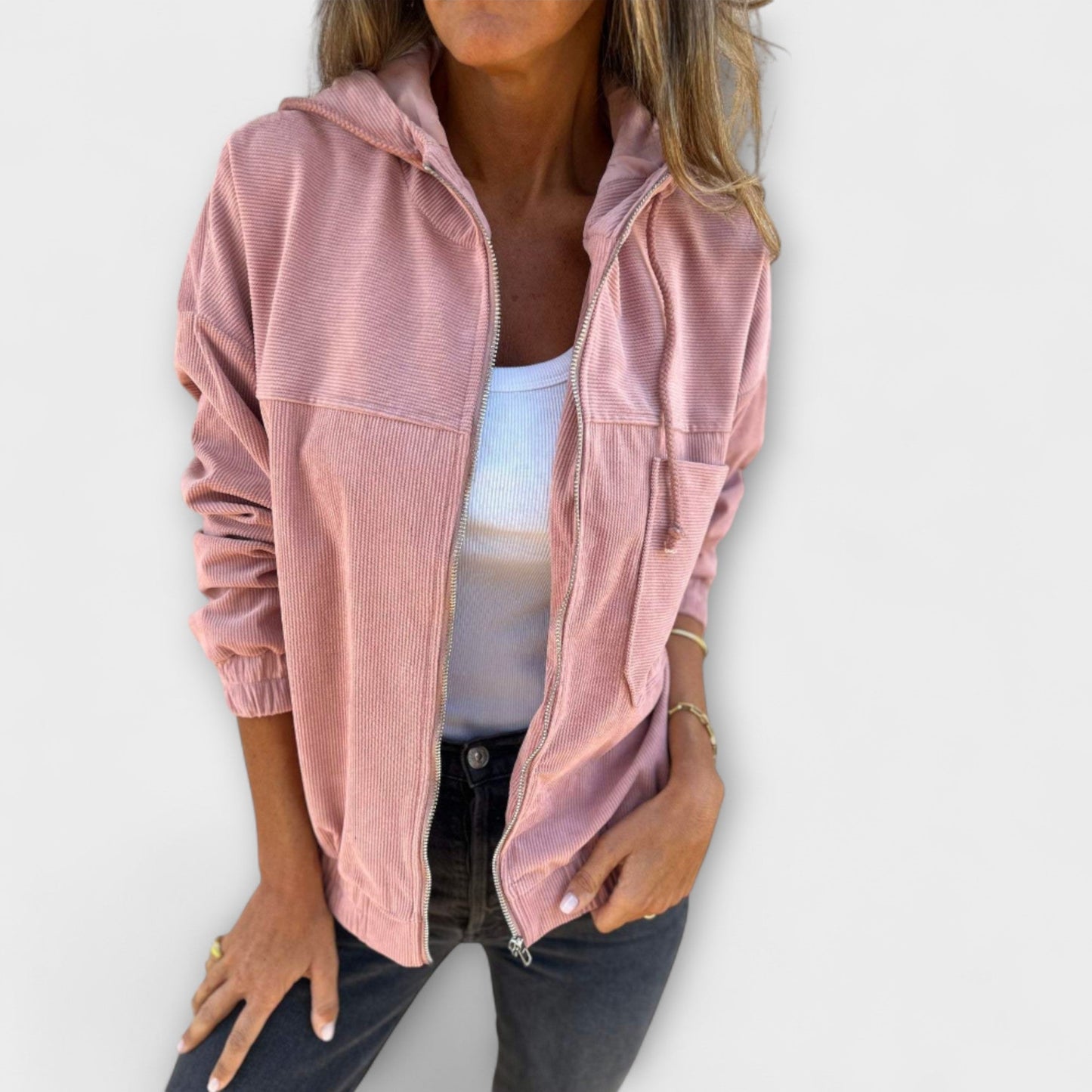 Sommerfeld™ | Ella – Cord-Hoodie mit Reißverschluss