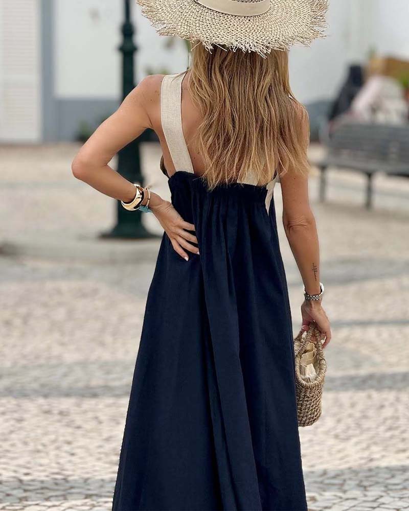 Salve™ - Stilvolles Kleid mit Kontrastdetails