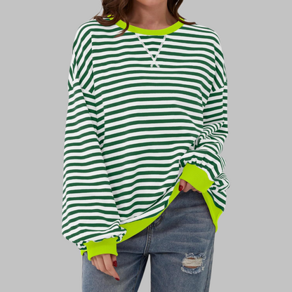 Sommerfeld | Gestreiftes Langarm-Sweatshirt mit Rundhalsausschnitt – Kaufen Sie eins, erhalten Sie eins gratis!
