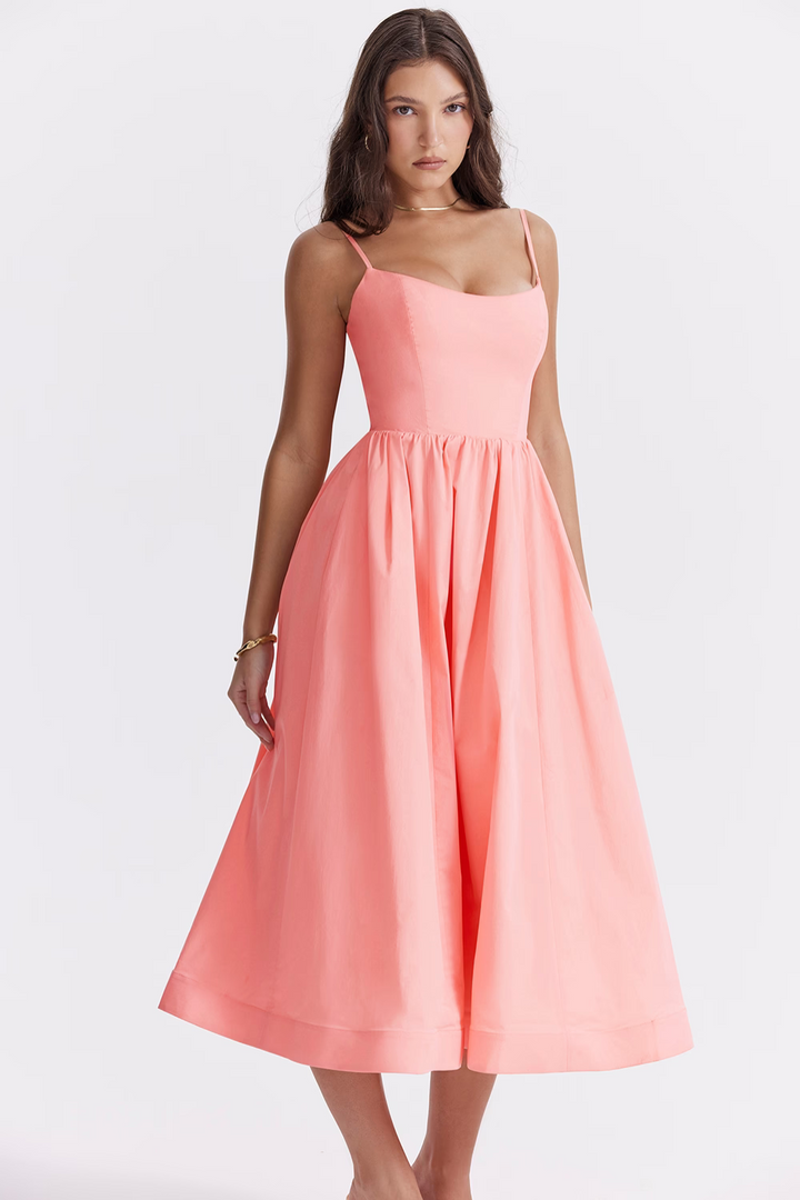 ESTELLE | Elegantes Midi-Kleid mit Korsett für den Sommer