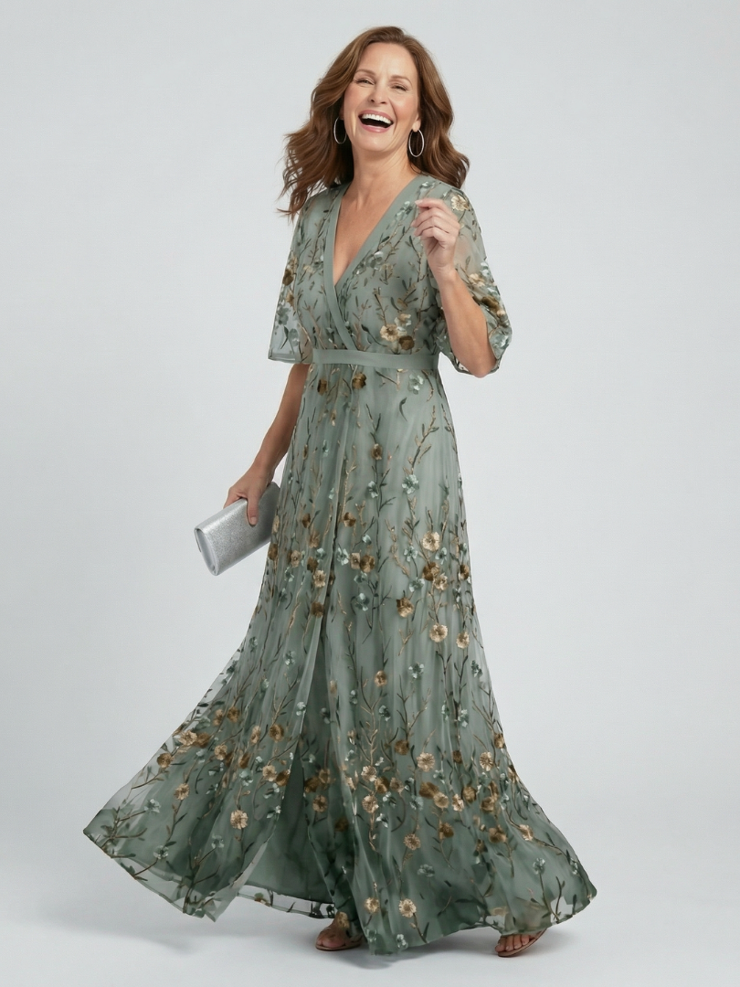 Savenora | Halter Bloom Flow Maxi Kleid