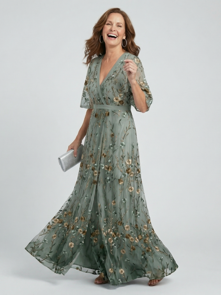 Savenora | Halter Bloom Flow Maxi Kleid