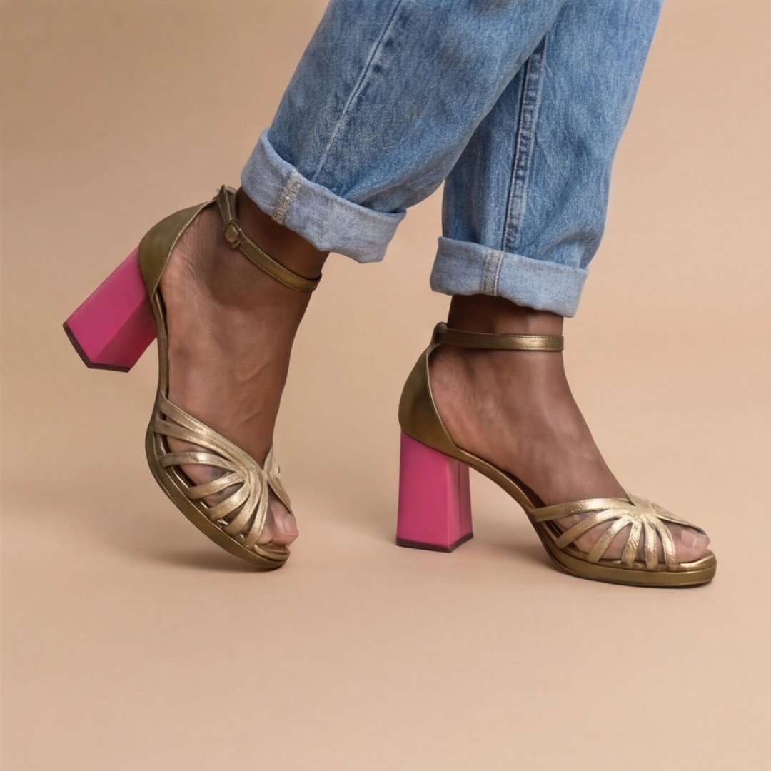 Sommerfeld™ | Gold Block Heel