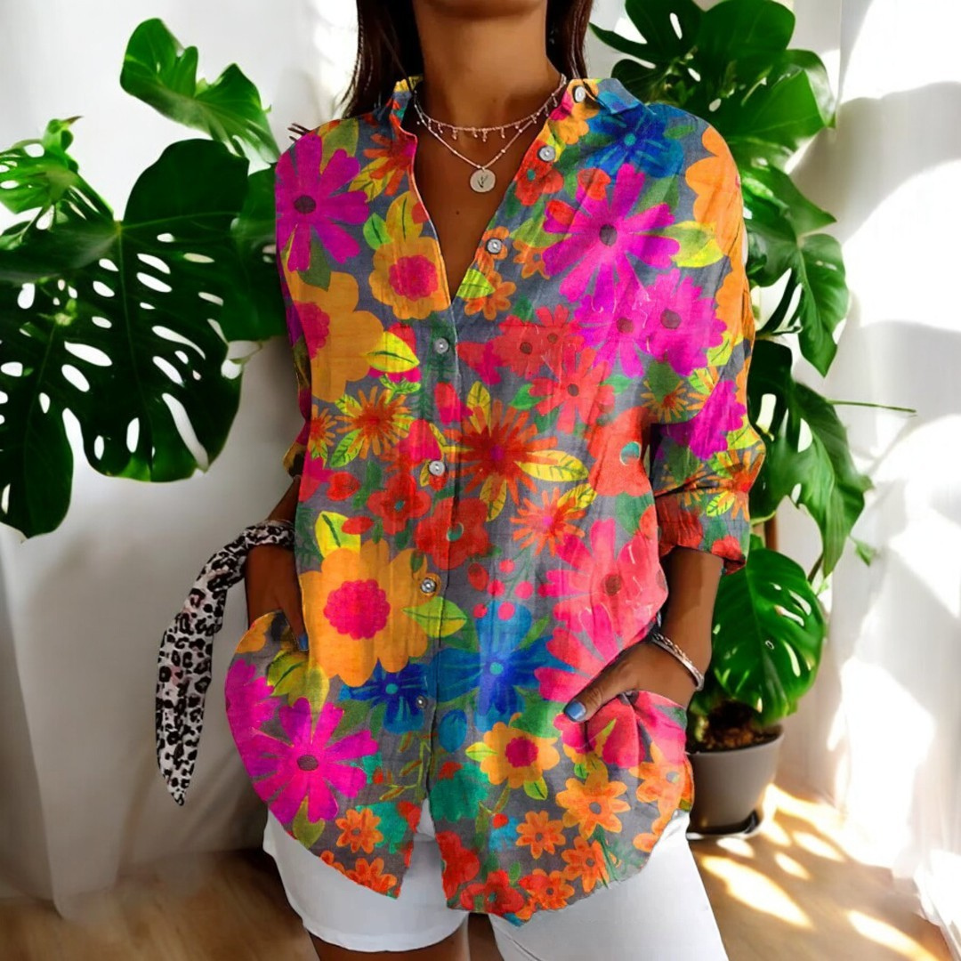Irene | Elegante Blumenbluse