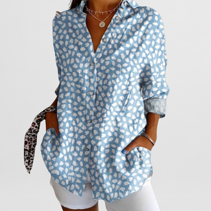 Hilda | Elegante Vintage-Bluse im floralen Design