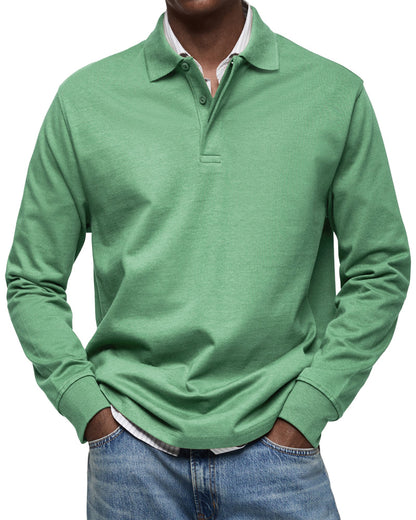 Herren Langarm-Poloshirt