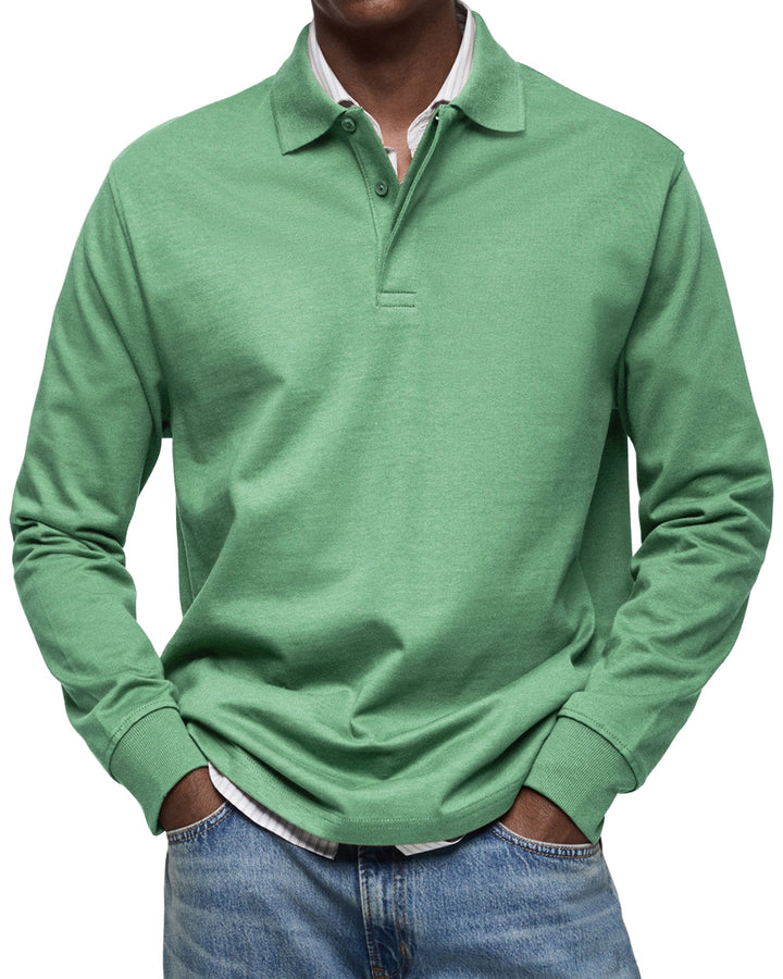Herren Langarm-Poloshirt