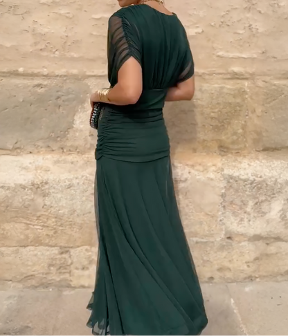 Lady™ - Elegantes V-Ausschnitt Maxikleid für festliche Anlässe