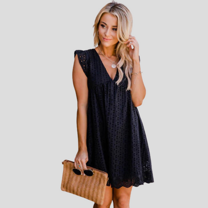 Elspeth™ – Sommerkleid mit Taschen, Spitzenakzenten und Eingearbeiteten Shorts