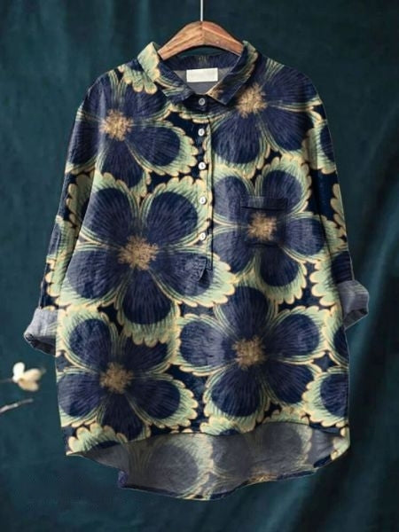 Alodia | Vintage Französische Bluse im Floralen Design