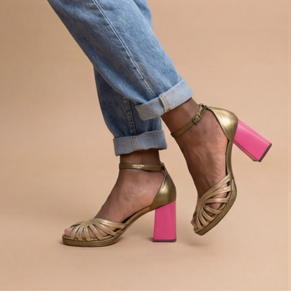Sommerfeld™ | Gold Block Heel