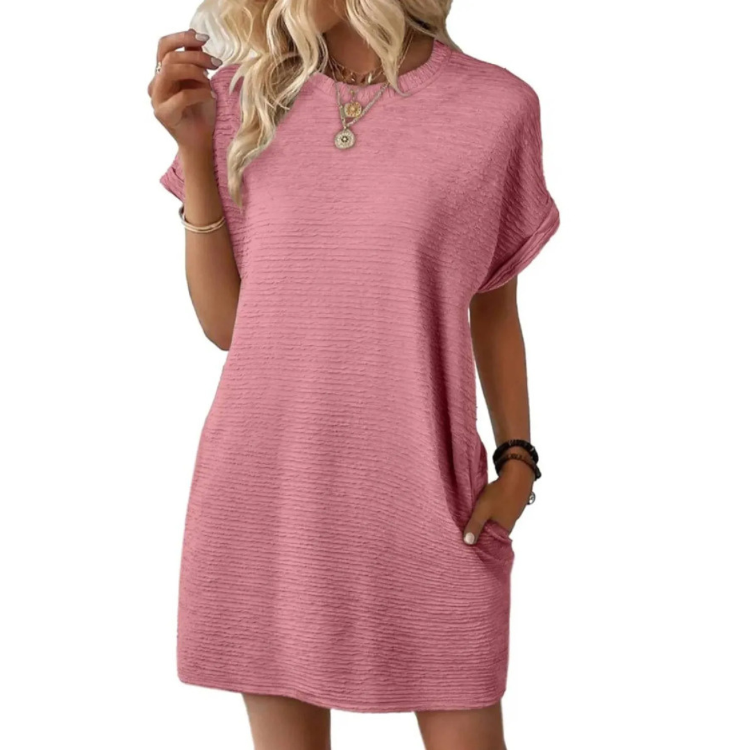 Ivay™ – Elegantes Minimalistisches Sommerkleid mit Rundhalsausschnitt
