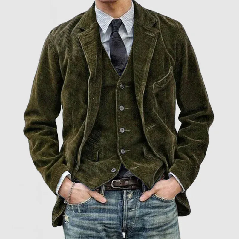 Andrei Cord Jacket and Vest Set