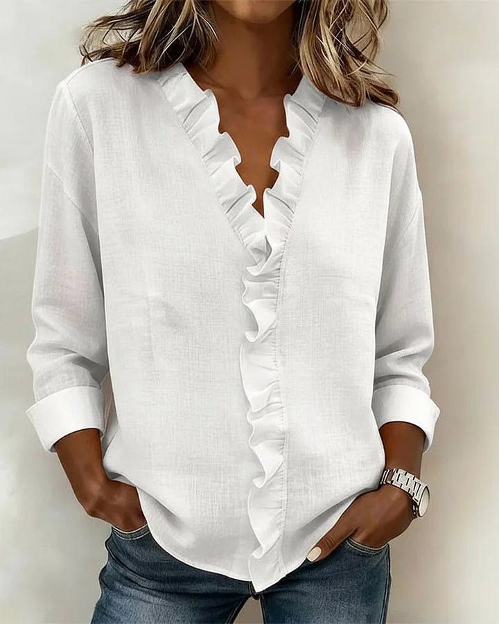Beatrice | Elegante V-Ausschnitt Bluse