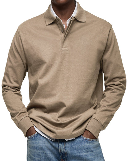 Herren Langarm-Poloshirt