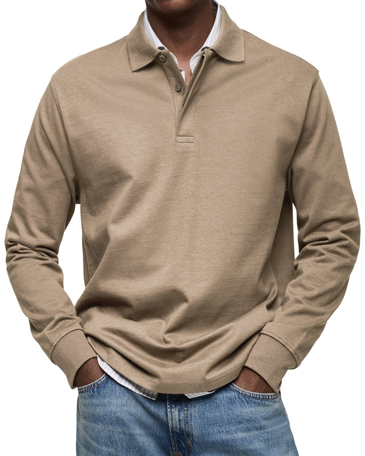 Herren Langarm-Poloshirt