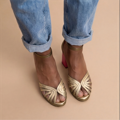 Sommerfeld™ | Gold Block Heel
