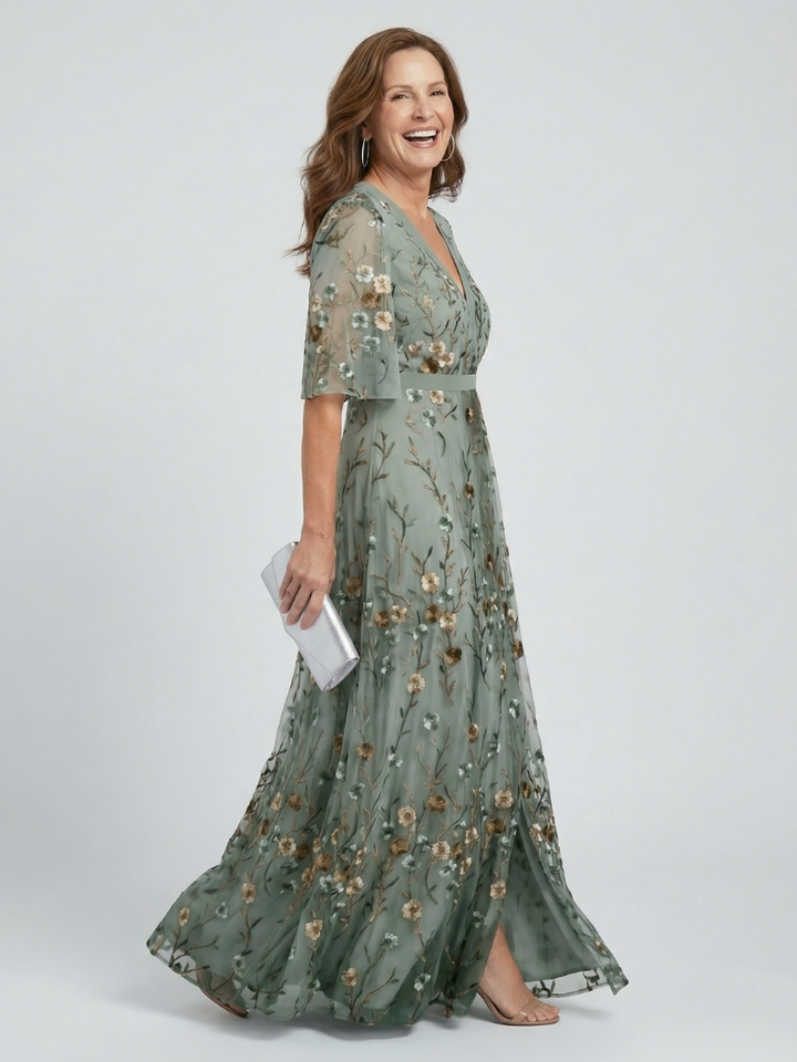 Savenora | Halter Bloom Flow Maxi Kleid
