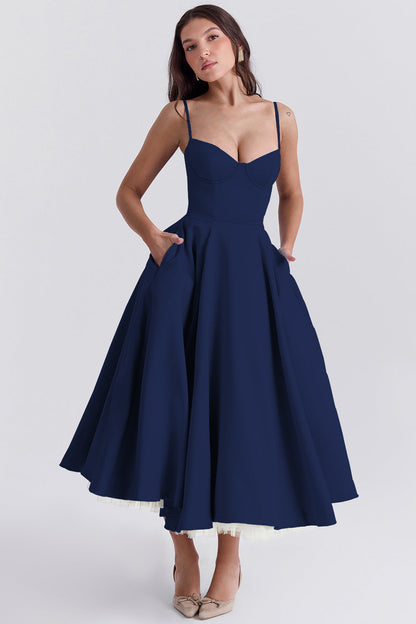 YLIANA | Verspieltes Midi Kleid für den Sommer