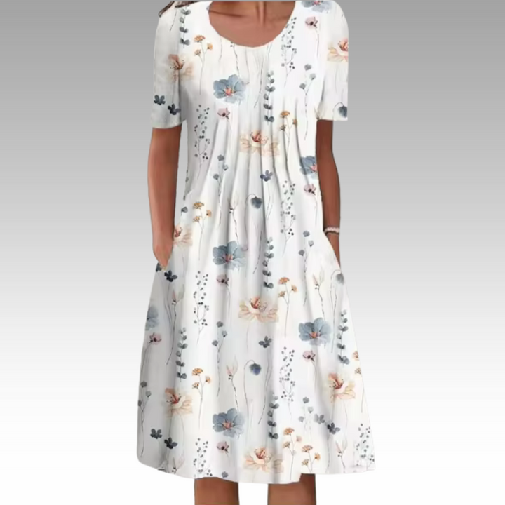 Ziva™ – Stilvolles Kleid mit floralem Design und Bauchbedeckung
