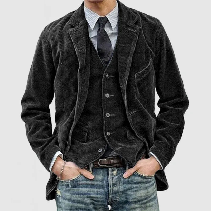 Andrei Cord Jacket and Vest Set