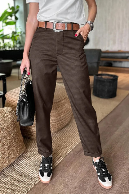 Sommerfeld | Elegante, Figurbetonende Hose mit Streifen