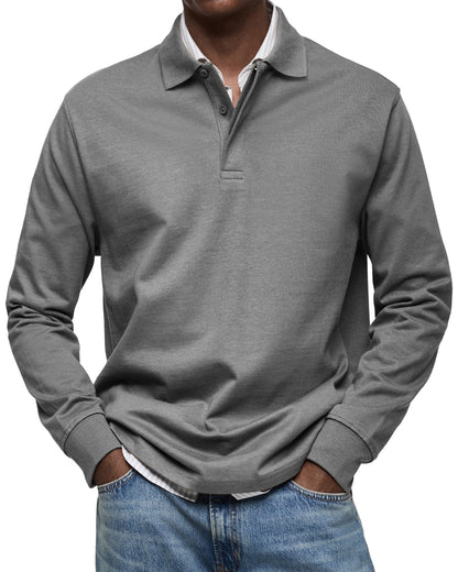 Herren Langarm-Poloshirt