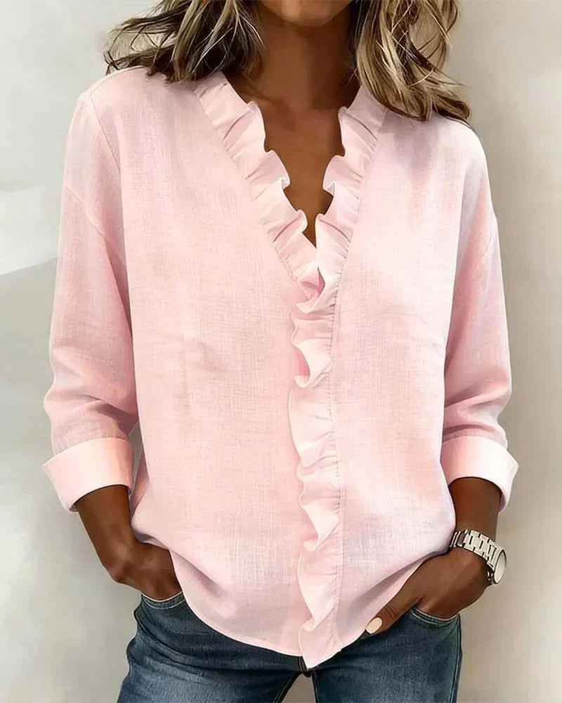 Beatrice | Elegante V-Ausschnitt Bluse