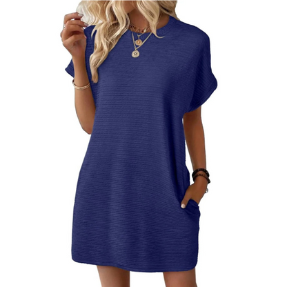 Ivay™ – Elegantes Minimalistisches Sommerkleid mit Rundhalsausschnitt