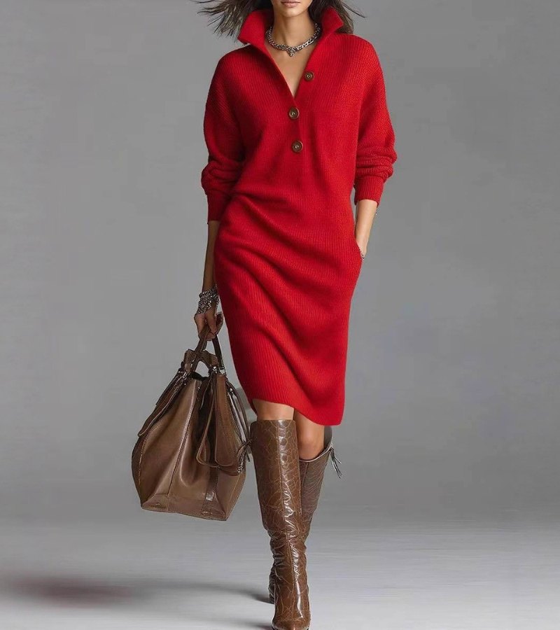 Apple™ - Elegantes Warmes Kleid | Komfortabel