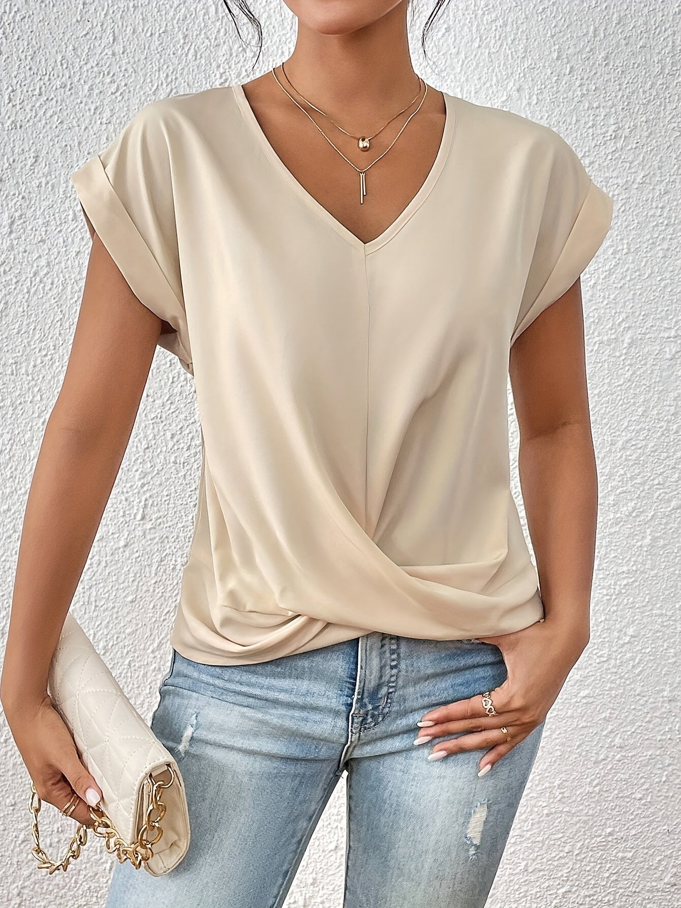 Sommerfeld | Legeres T-Shirt mit Herz-Ausschnitt