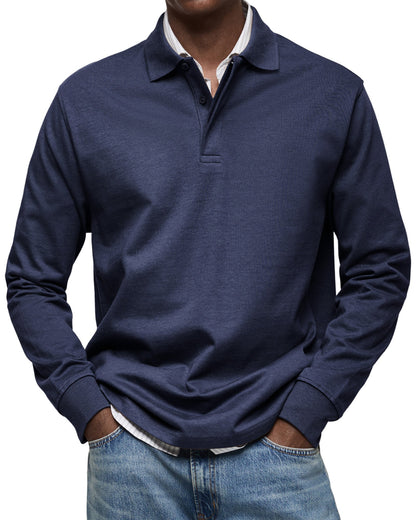 Herren Langarm-Poloshirt