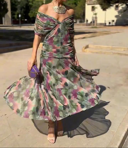 Lady™ - Elegantes V-Ausschnitt Maxikleid für festliche Anlässe