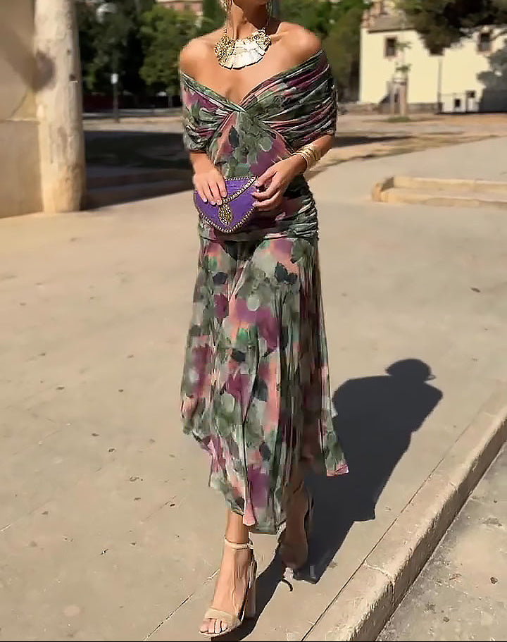 Lady™ - Elegantes V-Ausschnitt Maxikleid für festliche Anlässe