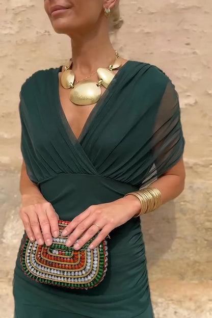 Lady™ - Elegantes V-Ausschnitt Maxikleid für festliche Anlässe