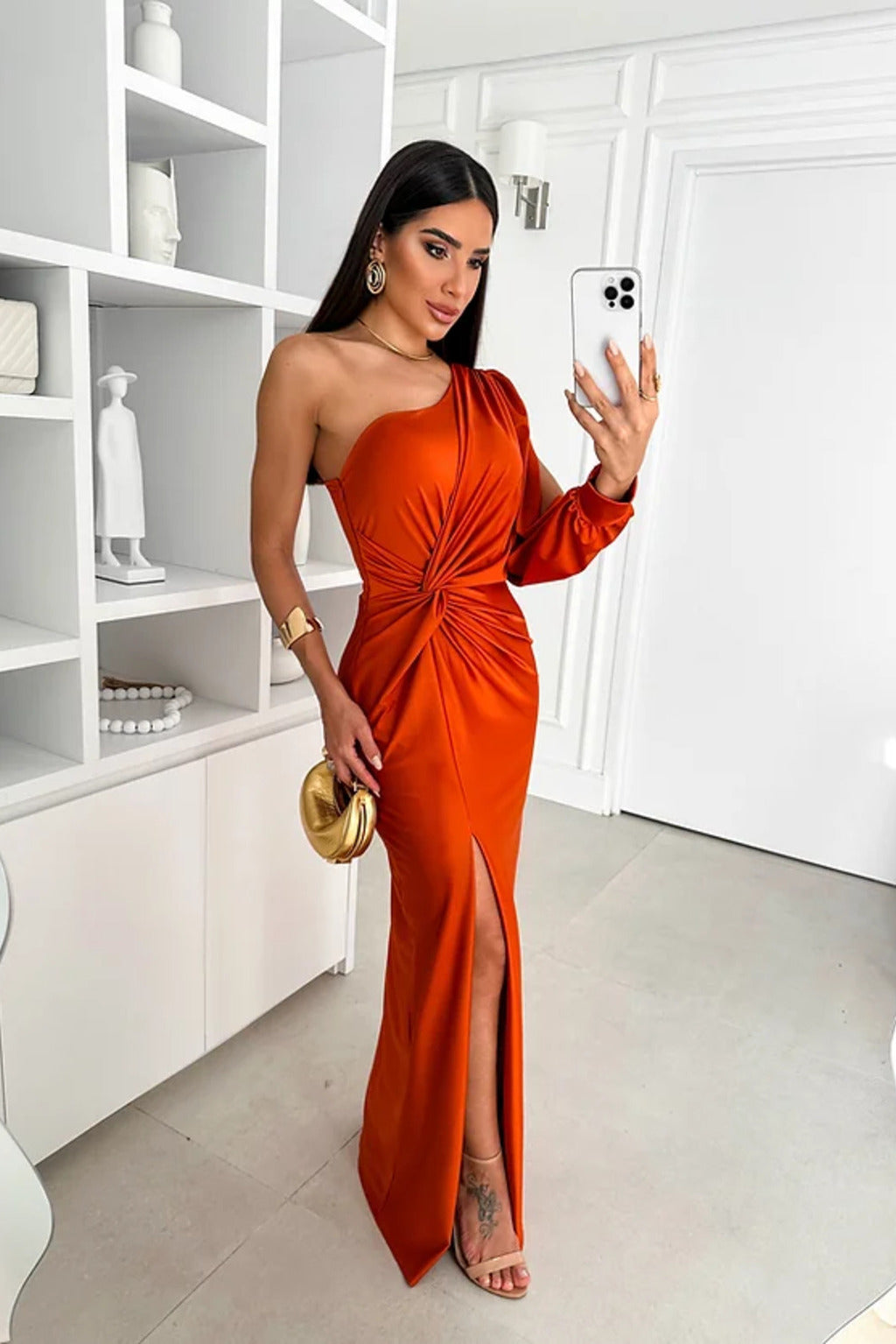 Dorie™ - Asymmetrisches Kleid mit Langen Schlitz