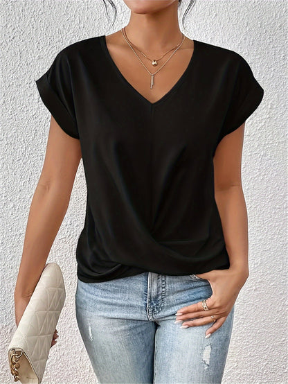 Tionna | Bequemes V-Ausschnitt T-Shirt