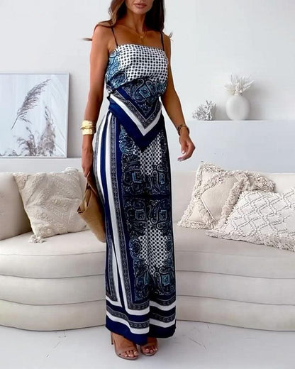 Helen | Stilvolles Zwei-Teile-Set mit Schnür-Weste und Hose für den Urlaub